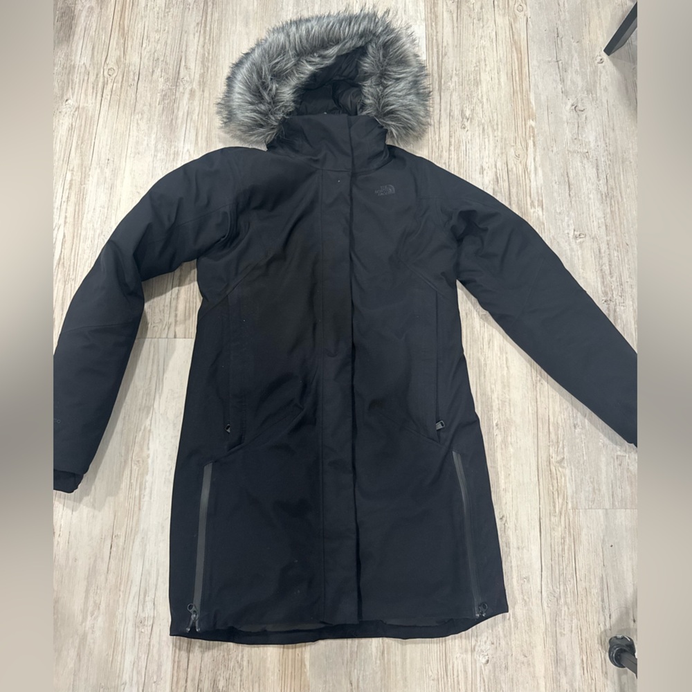 The North Face Women’s Black Parka with Faux Fur Hood